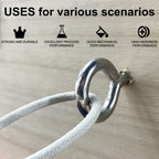 ZUSFUL 6 Pcs M6 304 Stainless Steel Screw Eye Hooks, 2-1/2 Inches Eyes Screw Hooks,Heavy Duty Screw Eye Bolt,Load Bearing 200LB,Indoor & Outdoor Use