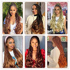 9 Packs Ombre Brown French Curl Crochet Braids 24 Inch Boho Box Braids Crochet Braids with Curly Ends Synthetic Goddess Braids Pre looped Crochet Hair for Women