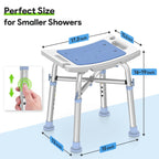 Delog Heavy Duty Shower Chair - 500lb Capacity, Padded Bath Seat with 6 Height Adjustable Tubes - Tool Free Anti-Slip Bench for Elderly, Senior, Handicap & Disabled