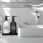 Kitchen Soap Dispenser Set with Silicone Tray, Premium Glass Hand and Dish Soap Dispenser Set for Kitchen Sink, Rustproof Stainless Steel Pump, Modern Kitchen Décor & Versatile Gift for Any Occasion