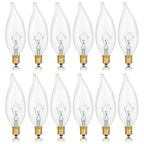 Potanro E12 Incandescent Light Bulbs 40Watt Warm White 2700K, 300 Lumens Candelabra Light Bulbs Decorative Dimmable Chandelier Bulbs for Ceiling Fan, Pendants (40W-20Pack)