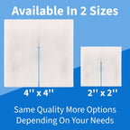Vakly Sterile Split Gauze 4" x 4" 6-Ply (Pack of 250) – Absorbent Non-Woven Drain Sponges with Precut Slit for IV & Tracheostomy Care