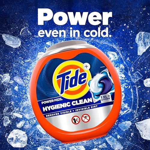 Tide Hygienic Clean Power PODS Laundry Detergent Pacs, Original Scent, 57 Count, Removes Visible and Invisible Dirt