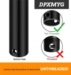 DPXMYG 36 inch Ceiling Fan Downrod, 3 FT Black Downrod for Ceiling Fan, 1 inch Outside Diameter, Boom Suitable for a Wide Range of Fans (Black, Not Threaded)