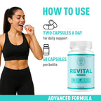 Revital Capsules - Official Revital Supplement Advanced Premium Formula - Maximum Strength, All Natural RevitalPills Support for Overall Health & Wellness Reviews, 60 Capsules for 1 Month