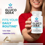 NTX Gluco Sera Capsules - Official NTX GlucoSera Pills Advanced Premium Formula Support Maximum Strength, All Natural Ingredients for Overall Health & Wellness, 60 Capsules for 1 Month