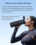 WaterH BOOST Smart Water Bottle Tracker with Reminder, Black, 32oz