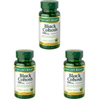 Nature's Bounty Black Cohosh Root Pills and Herbal Health Supplement, Natural Menopausal Support, 540 mg, 100 Capsules (Pack of 3)