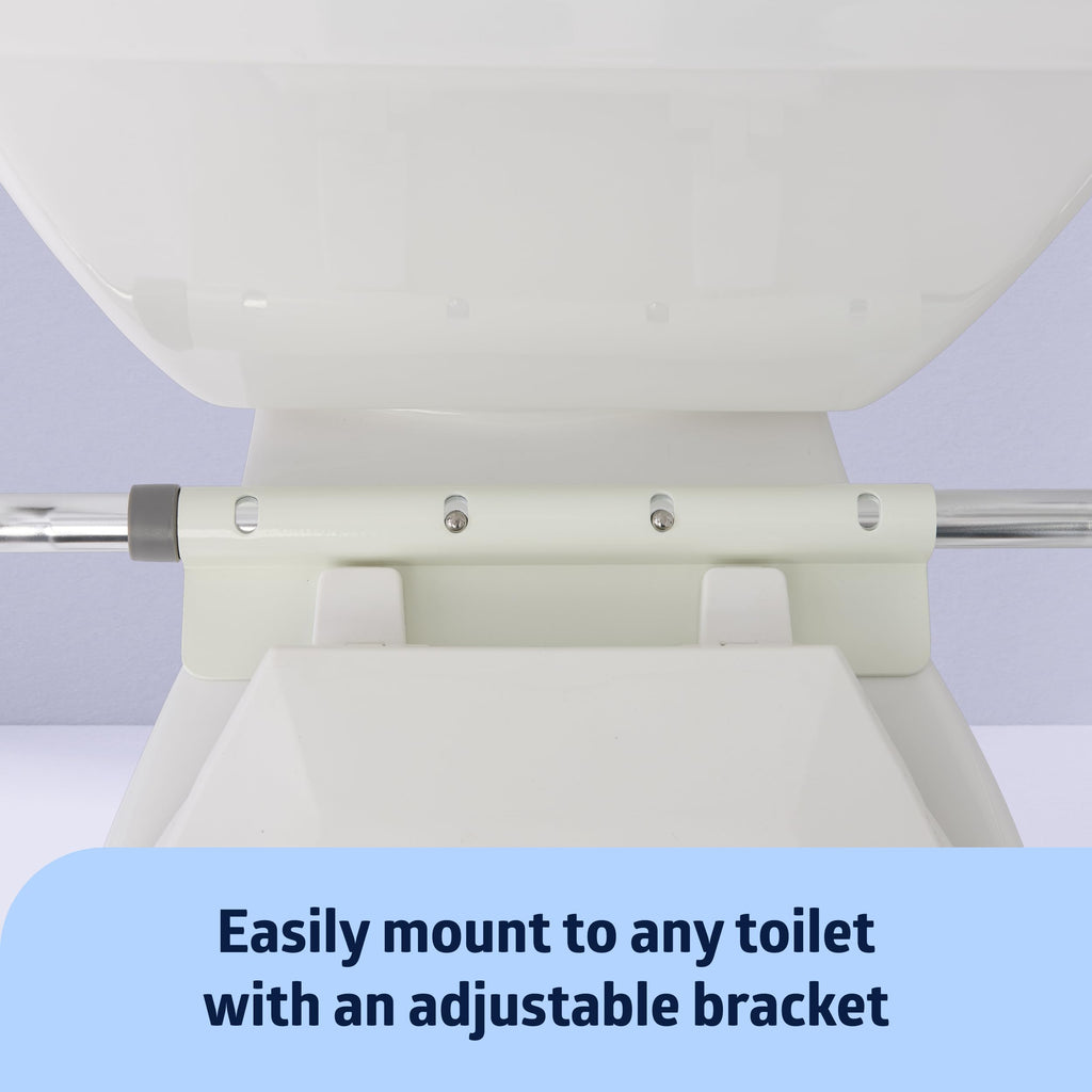 Medline Guardian Toilet Safety Rail - Adjustable Height, Robust & Reliable, Ideal for Medical Patients, Hospitals, Nursing Homes