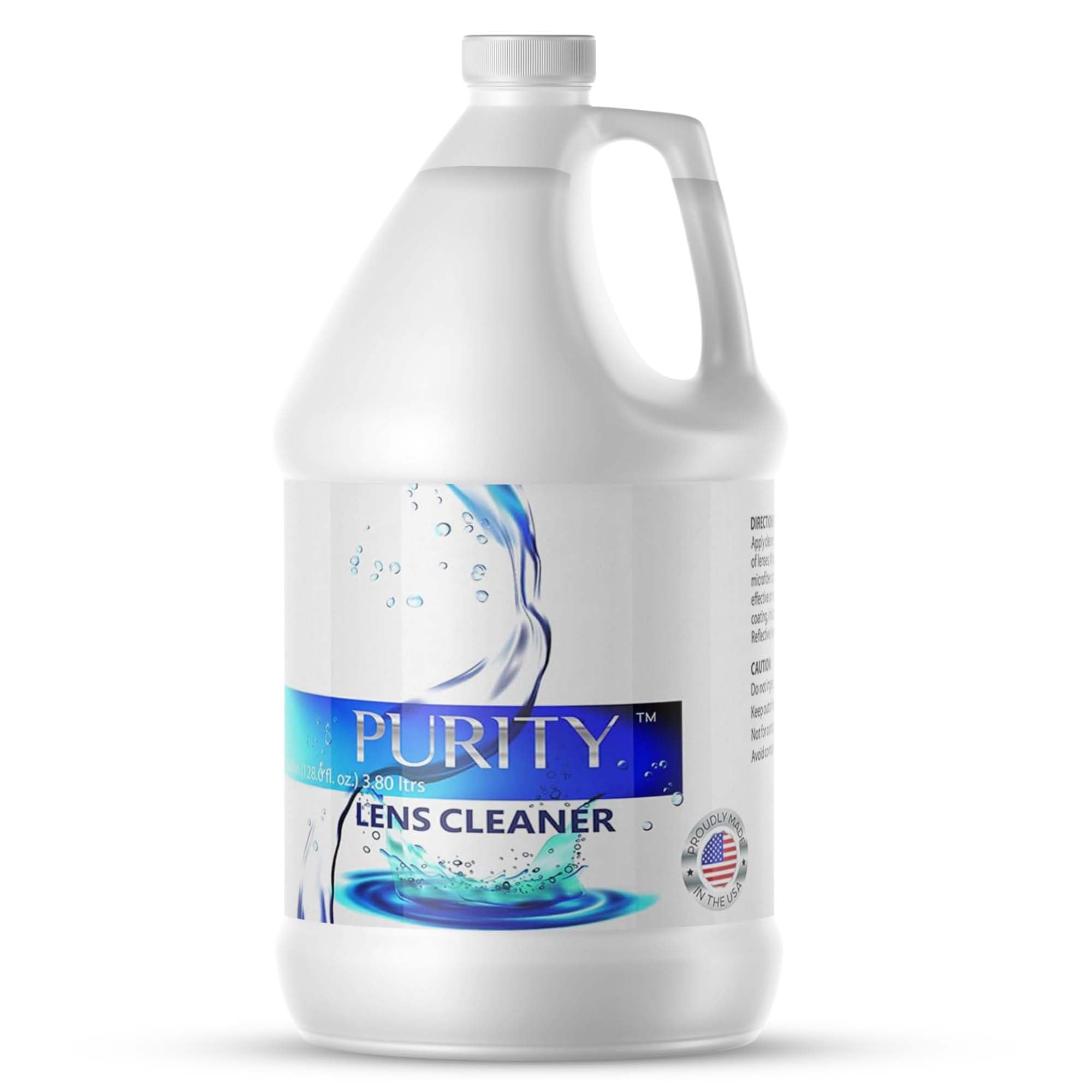 Purity Eye Glasses Lens Cleaner - Refill Eyeglass Lens Cleaning Bottle - Safe for All Lenses (AR Coated Included), Eyeglasses and Screens - Made in USA - Clear, 1gal