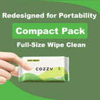 COZZY Ultra-Compact Mini Travel Wipes - Gentle & Skin-Friendly, Unscented, Alcohol-Free, Paraben-Free - Ideal for Adults, Kids & Babies - 24 Packs (168 Total Wipes)