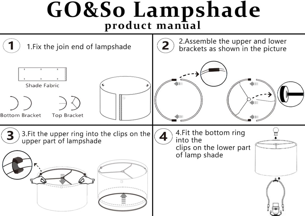 GO&SO White Textured Drum lampshade Medium Lamp Shade 13" Top x 13" Bottom x 10" High (Spider) Modern Linen Lamp Shades for Table Lamp Bedside Lamp Natural Linen Replacement Assembly is Required