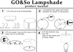 GO&SO White Textured Drum lampshade Medium Lamp Shade 13" Top x 13" Bottom x 10" High (Spider) Modern Linen Lamp Shades for Table Lamp Bedside Lamp Natural Linen Replacement Assembly is Required