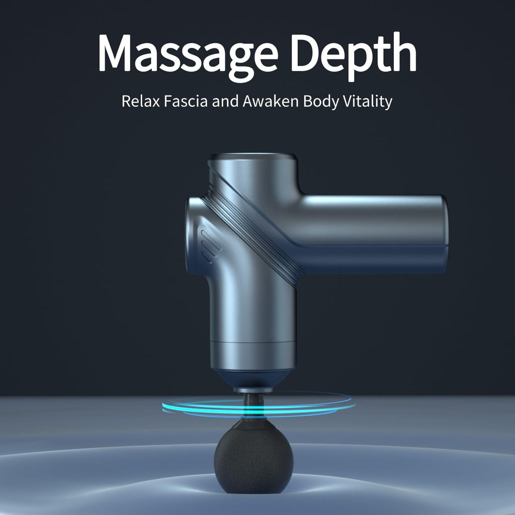 LEERCON Massage Gun Deep Tissue Mini Muscle Massager for Pain Relief, Blue