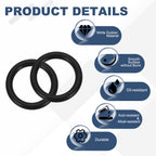 uxcell 200Pcs AS-012 O-Rings, Nitrile Rubber O-Rings 3/8" ID, 1/2" OD, 1/16" Width Round Sealing Gasket for Automotive Machine Plumbing Sealing Repair (70 Durometer, Black)