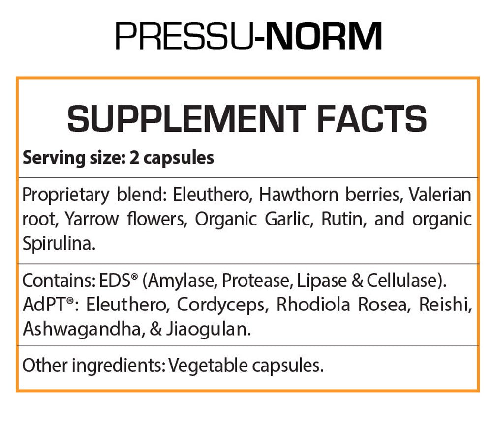 Professional Botanicals Pressu Norm - 60 Vegetarian Capsules