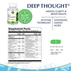 KAL Deep Thought - Nerve Function and Nervous System Health Support with Riboflavin (Vitamin B2) - DMEA, B Vitamins and Amino Acids Support for Women and Men - 30 Servings, 60 Tablets