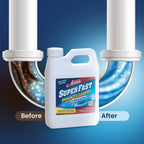 2 Pack Professor Amos Superfast Drain Cleaner Clears Clogs in Minutes Dissolves Hair, Grease & Grime Superfast!