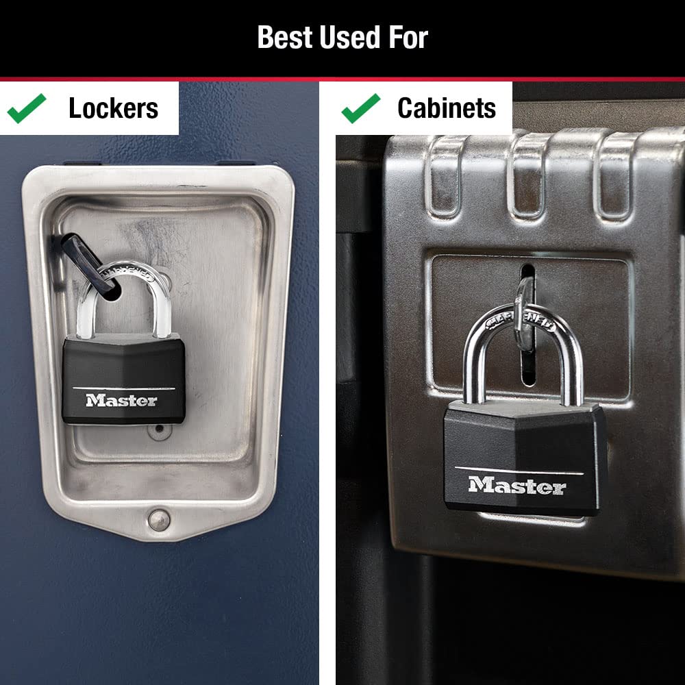 Master Lock Covered Padlocks with Key, Outdoor Locks, 2 Pack, 141T