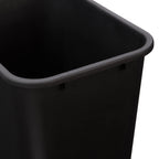 Amazon Basics Rectangular Plastic Office Wastebasket, Easy to Clean,15.5"L x 11.5"W x 20"H, 10 Gallon, Black, 2-Pack
