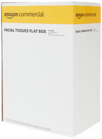 AmazonCommercial 2-Ply White Facial Tissue, Flat Box, FSC Certified, Unscented, 3000 Count (30 Packs of 100), 8 x 8 Sheet