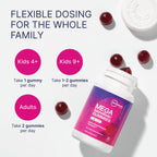 Microbiome Labs Spore Based Probiotic Gummies for Women, Men & Children - MegaSporeBiotic Gummies - 4 Bacillus Probiotics for Digestive Health & Microbiome Support - Berry Flavor (60 Gummies)