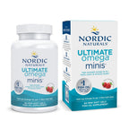 Nordic Naturals Ultimate Omega Minis, Strawberry Flavor - 60 Minis Soft Gels - 1120 mg Omega-3 - High-Potency Fish Oil Supplement - EPA & DHA - Promotes Brain & Heart Health - 30 Servings