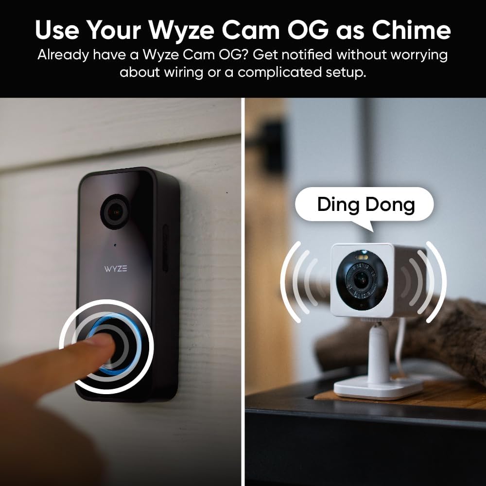 WYZE Video DOORBELL V2 Security Camera - Black