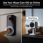 Wyze Video Doorbell v2, Wired, 2K Video, Two-Way Audio, Color Night Vision, Compatible with Alexa & Google Assistant, Black (Renewed)