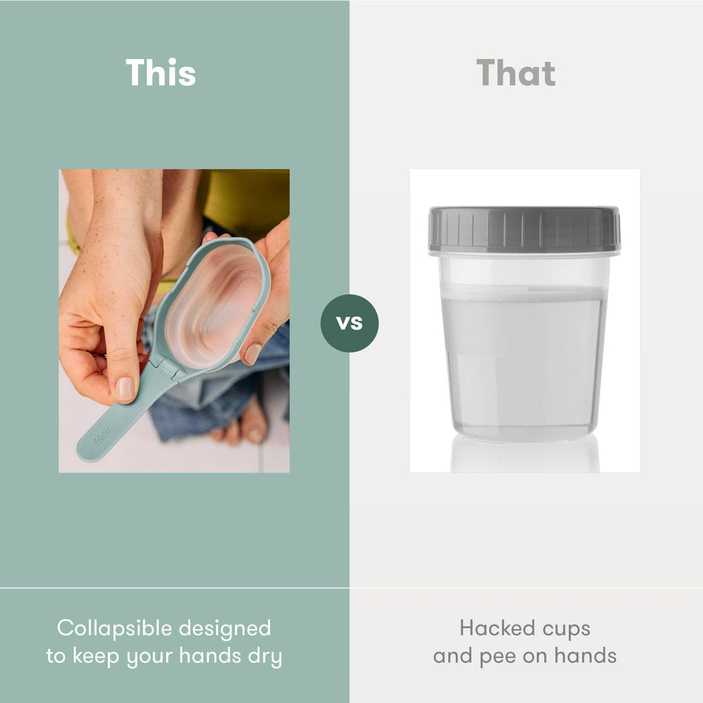 Frida Fertility No-Mess Pee Cup, Reusable Urine Cup, Pregnancy Tests w/Bag