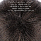 QUEENTAS Short Brown Pixie Cut Wig with Bangs Layered Straight Heat Resistant Synthetic Short Hair Hair Wigs for White and Black Women Daily Use (Black Cherry)