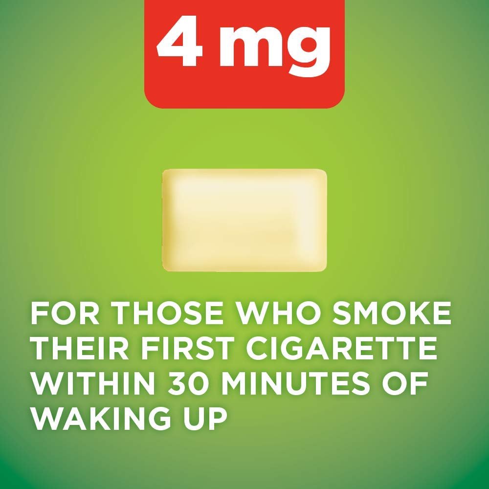 Amazon Basic Care Nicotine Polacrilex Coated Gum 4 mg, Cool Mint Flavor, Stop Smoking Aid, Quit Smoking, Reduce Cravings, 160 Count