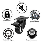 CLOATFET 2" Swivel Casters Set 24, Heavy Duty Locking Casters with Brakes