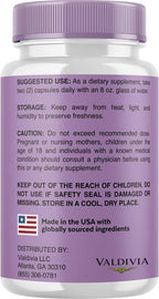 Valdivia Memo Master Capsules - Premium MemoMaster Daily Memory & Focus, All Natural Memory Formula for Wellness - 60 Capsules for 1 Month