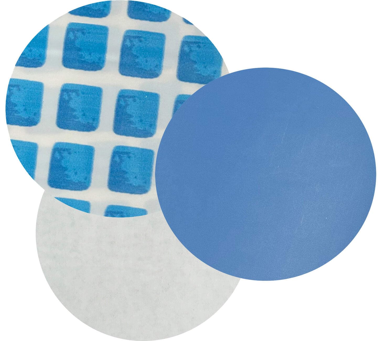 All-in-One Repair Kit for Above-Ground Pools | Fast, Underwater-Capable Peel-and-Stick OR Adhesive Glue-Down Vinyl Patches & for Easy Set and Frame Pools 6 Inch Peel and Stick