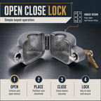 PRIME-LINE Door Knob Lock-Out Device, Keyed Alike, Diecast, Gray (1 Set)