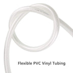 1-1/2" ID x 5 Ft High Pressure Braided Clear PVC Vinyl Tubing Flexible Vinyl Tube, Heavy Duty Reinforced Hose Tubing, BPA Free and Non Toxic