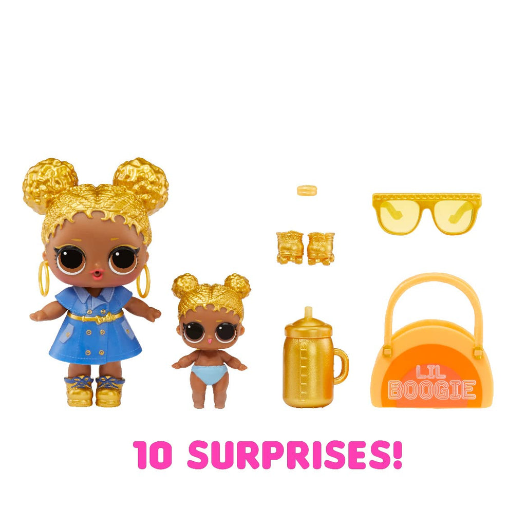 L.O.L. Surprise! Confetti Pop Birthday Sisters- with Collectible Doll, Lil Sister, 10 Surprises, Confetti Surprise unboxing, Accessories, Limited Edition Doll, Present Box Packaging