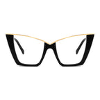 FEISEDY Fashion Cat Eye Blue Light Blocking Glasses for Women Fake Retro Eyeglasses Oversized Stylish Eyewear Frame B0240