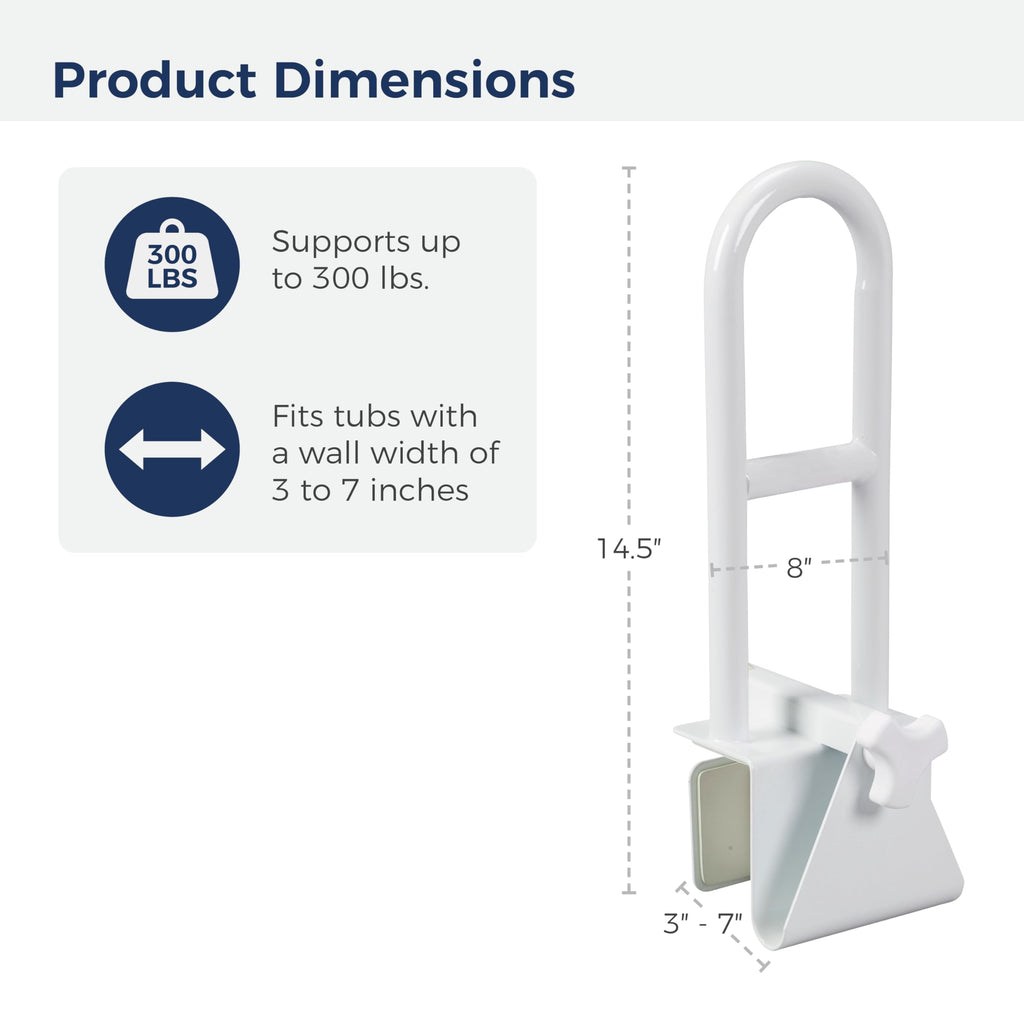 Drive Medical 12036 Handicap Grab Bar, White