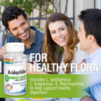 SOLARAY Acidophilus 3 Strain Probiotic & Prebiotic Goats Milk | 3 Billion CFU & Freeze Dried | 50 VegCaps