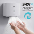 AIKE Air Wiper Compact Hand Dryer 110V 1400W White (with 2 Pin Plug) Model AK2630S