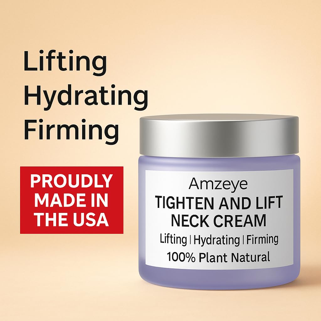 AMZEYE Tighten and Lift Neck Cream, Instant Face Lift Cream, 1.7 fl oz, Firming Fine lines, Loose & Sagging On Face, Decollete & Other Skin Areas