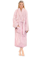 PAVILIA Premium Womens Plush Soft Robe, Sherpa Bathrobe, S/M Light Pink