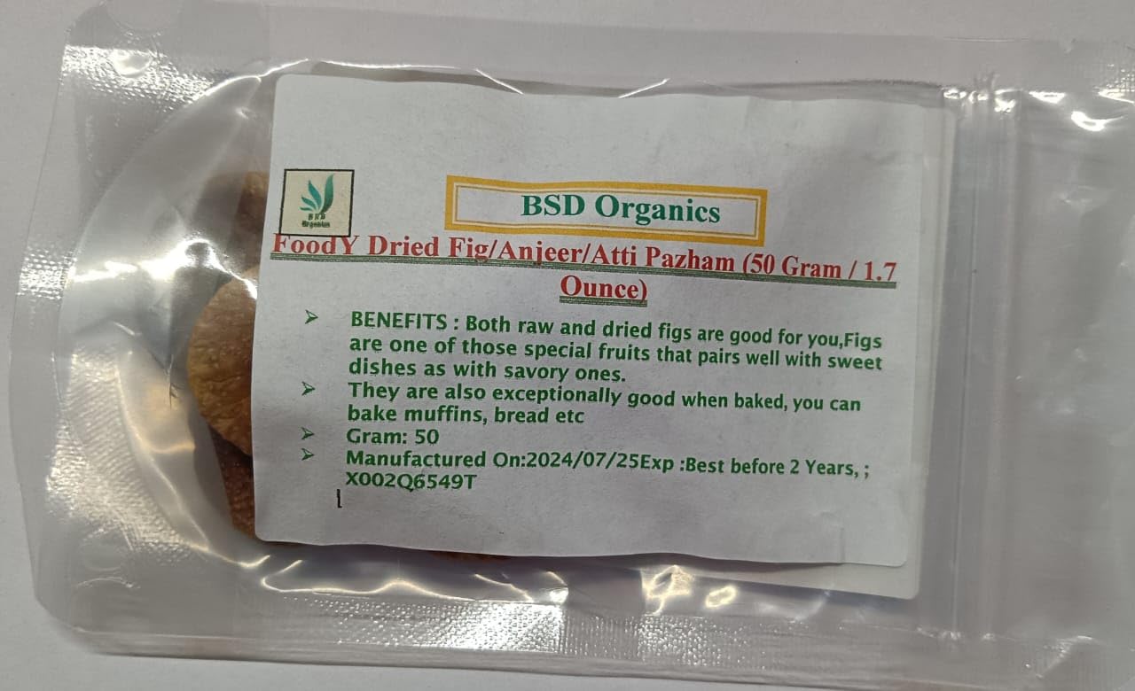 BSD Organics FoodY Dried Fig/Anjeer/Atti Pazham (200 Gram / 7 Ounce)
