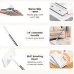 Snap Grip Mini Mop, 2026 Upgraded Disposable Dust Mop, Zero Touch Mini Mops, Convenient Cloth Changing Mops for Kitchen Counter, Foldable 100cm Retractable Long Handle Mopping Stick (1*mop+5*Cloth)