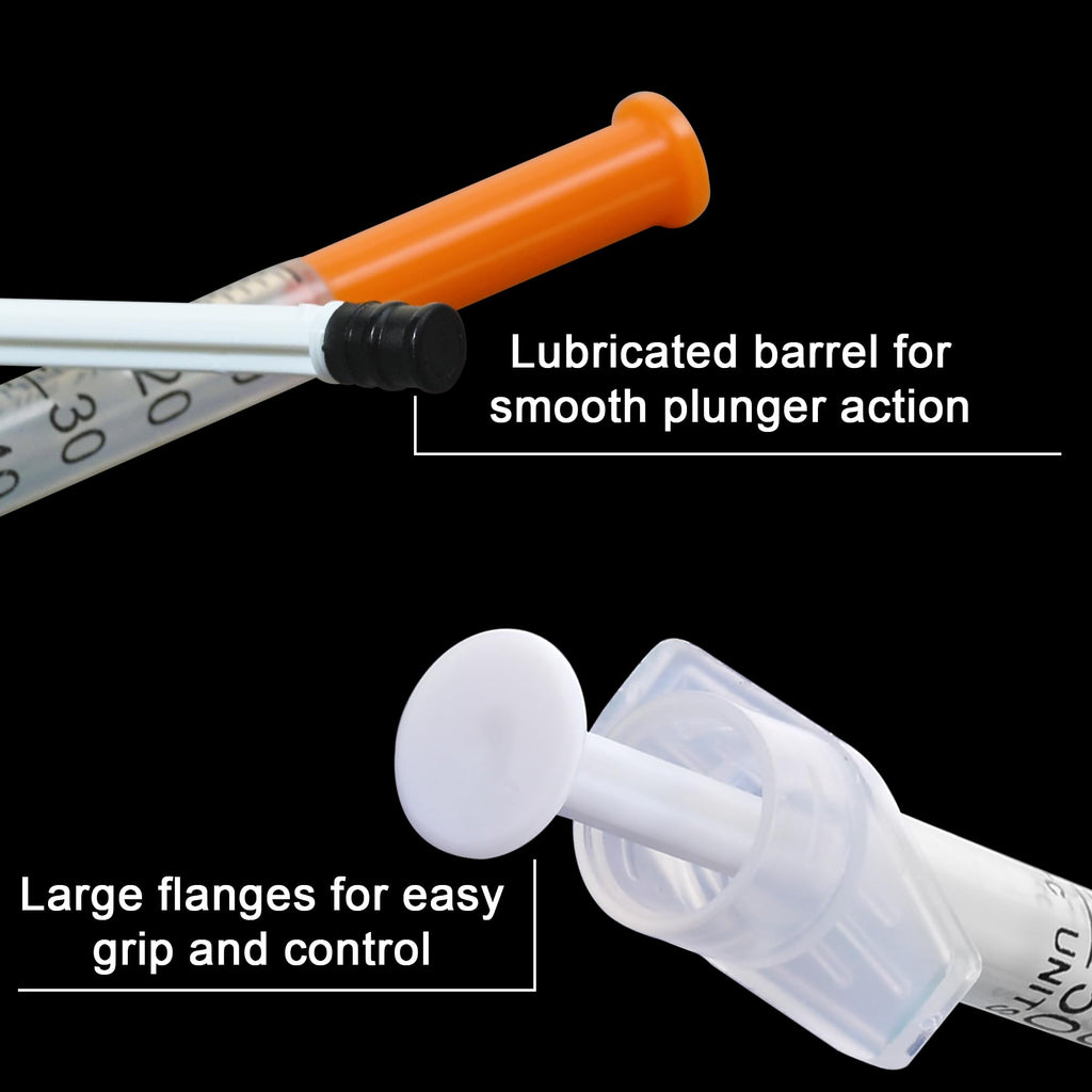 U-100 1/2ml 31ga Disposable Syringe and 31G x 6 mm (1/4’’), 20Pack