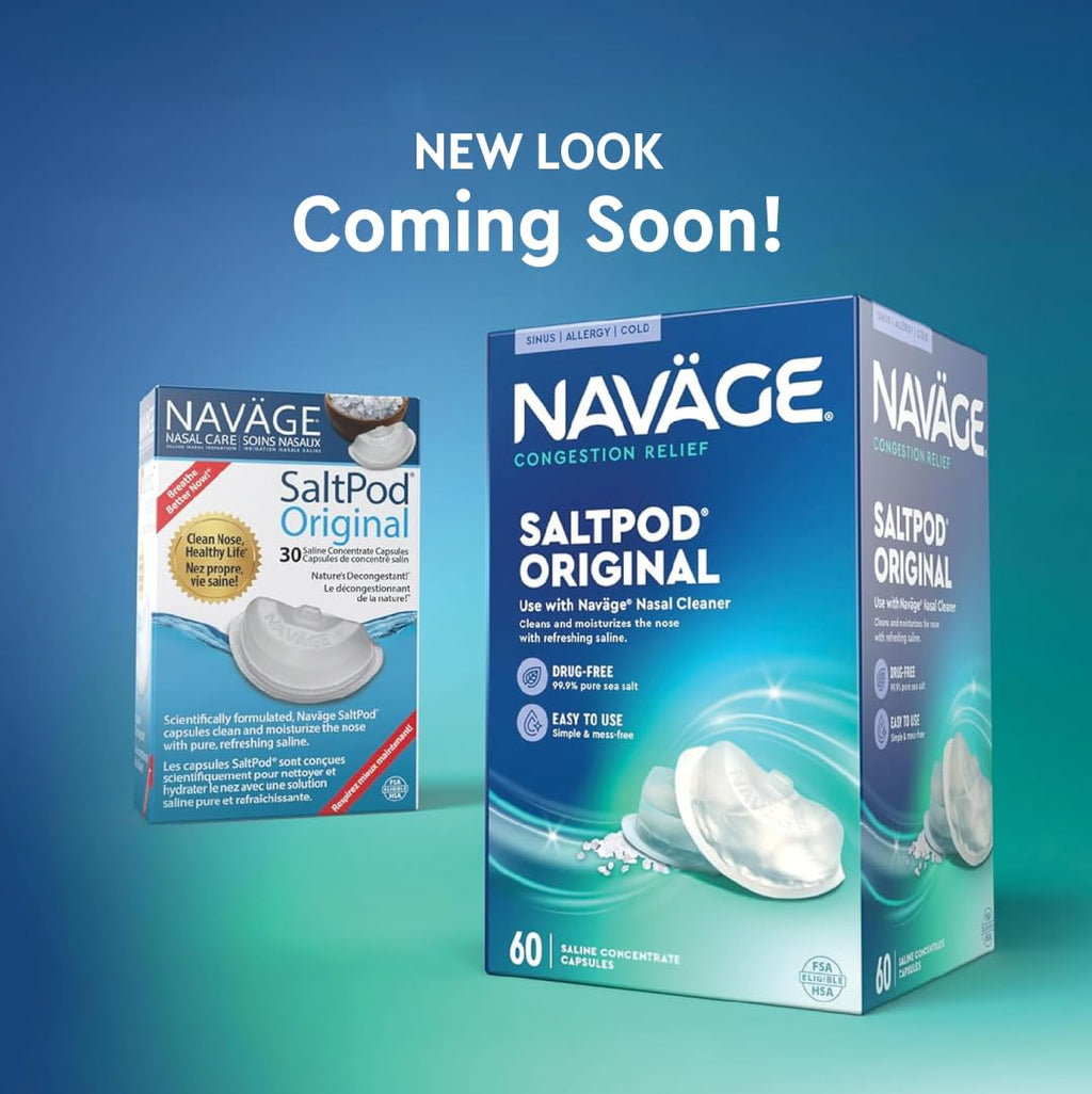 Navage® Salt Pods Refills (90 SaltPods) - Pre-Measured Saline Nasal Original Pods, Clear Mucus, Irritants & Allergens for Breathable, Comfortable Sinuses - Designed Nasal Irrigation System