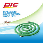 PIC Mosquito Repelling Coils, Outdoor Mosquito Repellent, Up to 3 Hours Protection, 8-Feet Area Coverage, Suitable for Patio, Porch, Backyard & Outdoor Use, 40 Coils (4 Packs of 10)