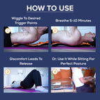 Doctor-Developed, Original Trigger Point Device for Full Back, Neck, Shoulder Pain Relief | Tension Headaches + Migraines | Zero-Stress Neutral Spine | Sitting or Laying | Expect DEEP Pressure